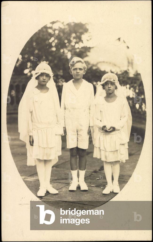 Passepartout Photo Ak Charlotte, Carl Ludwig and Rudolf of Austria (b/w photo)
