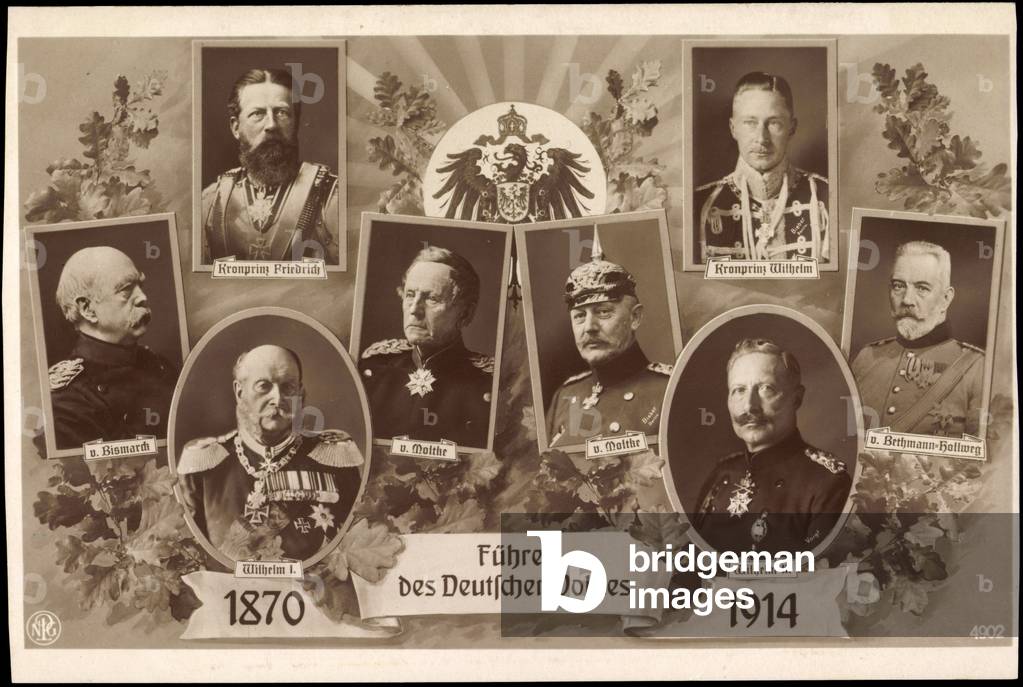 Kaiser Wilhelm I, Wilhelm II, Crown Prince, Moltke, NPG