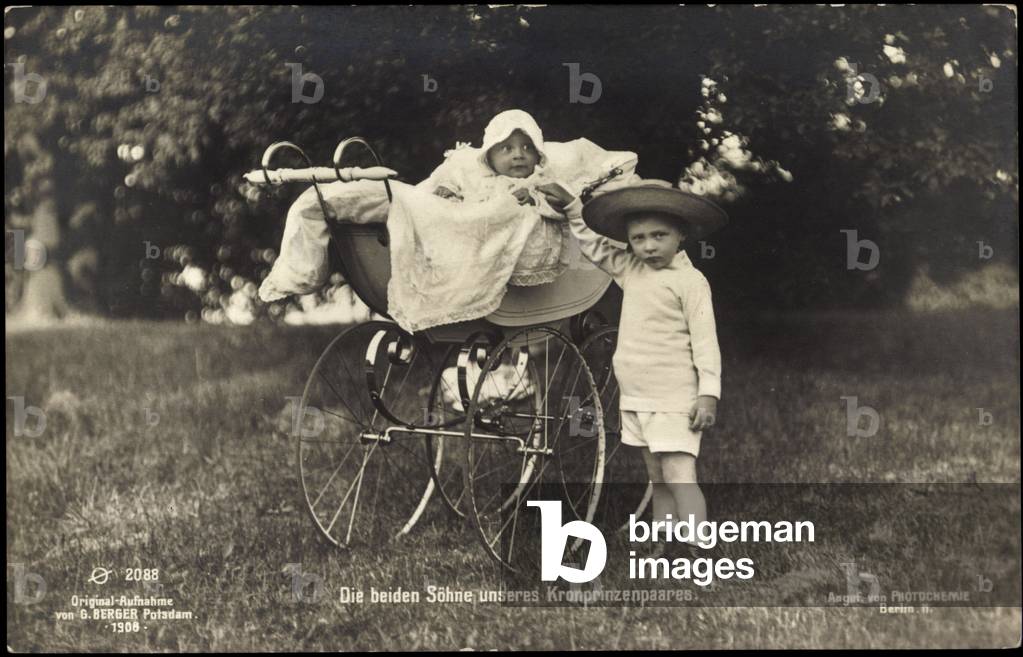 The two sons of the Crown Prince couple, stroller