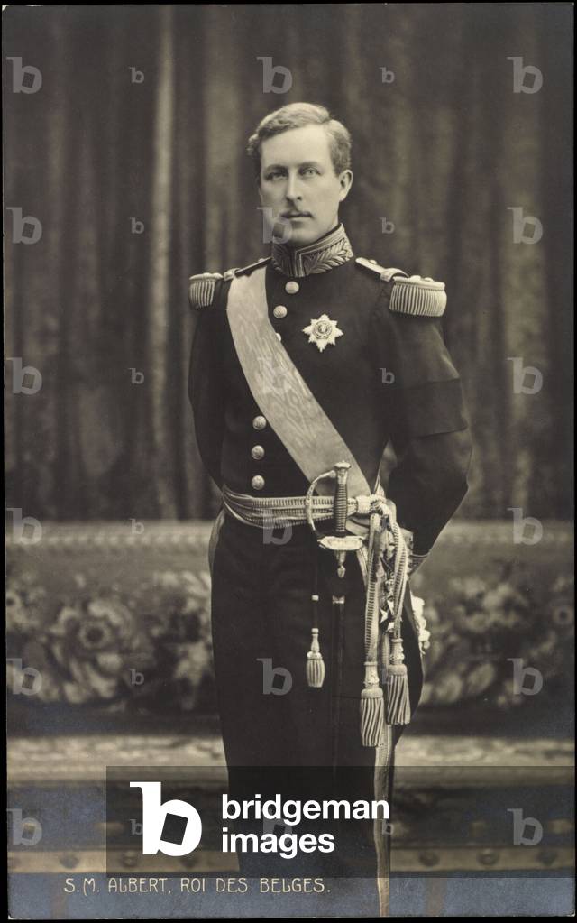 King Albert of Belgium, uniform, sabre, still image
