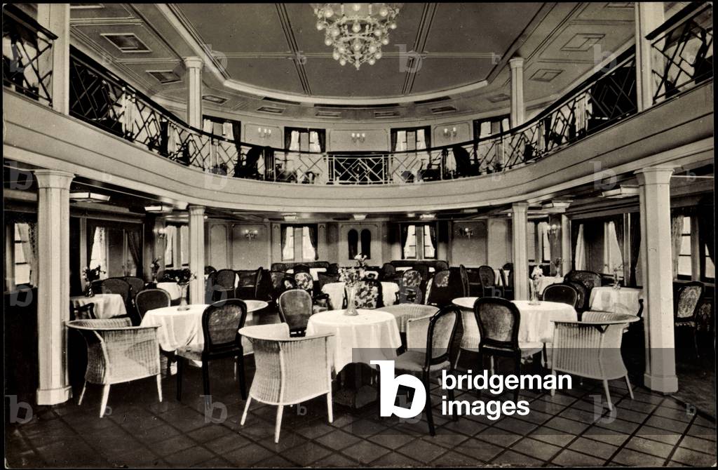 HAPAG, Steamer New York, Dining Room, 1 Class