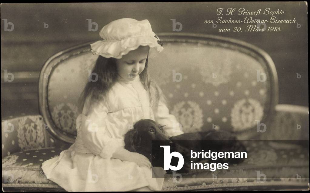 Ak Princess Sophie von Saxe Weimar Eisenach, 1918 (b/w photo)