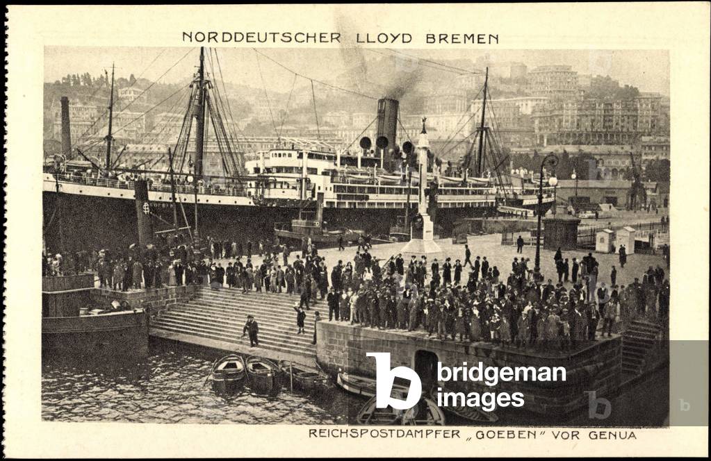 Genoa, North German Lloyd Bremen, Steamer Goeben