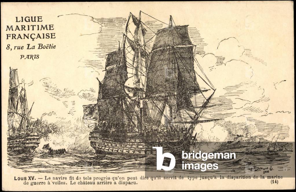 Artist Sailing Ship, Lous XV., Sea Battle, Cannons