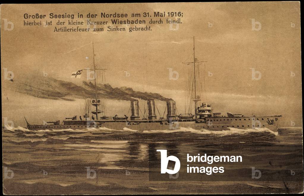 North Sea, 31 May.1916, Cruiser Wiesbaden, sunk