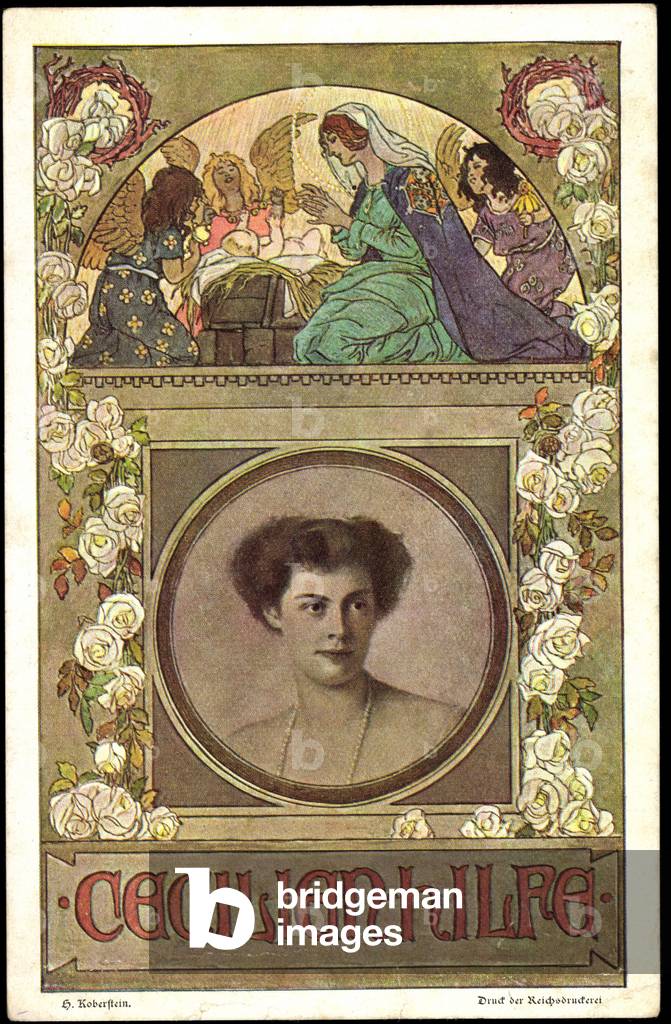 Art Nouveau portrait Crown Prince. Cecilie of Prussia