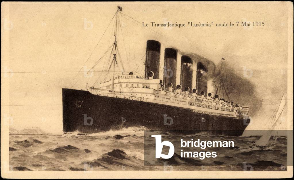 Cunard Line, Transatlantique Lusitania, 1915