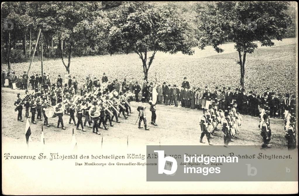 Mourning procession for King Albert of Saxony in Sibyllenort