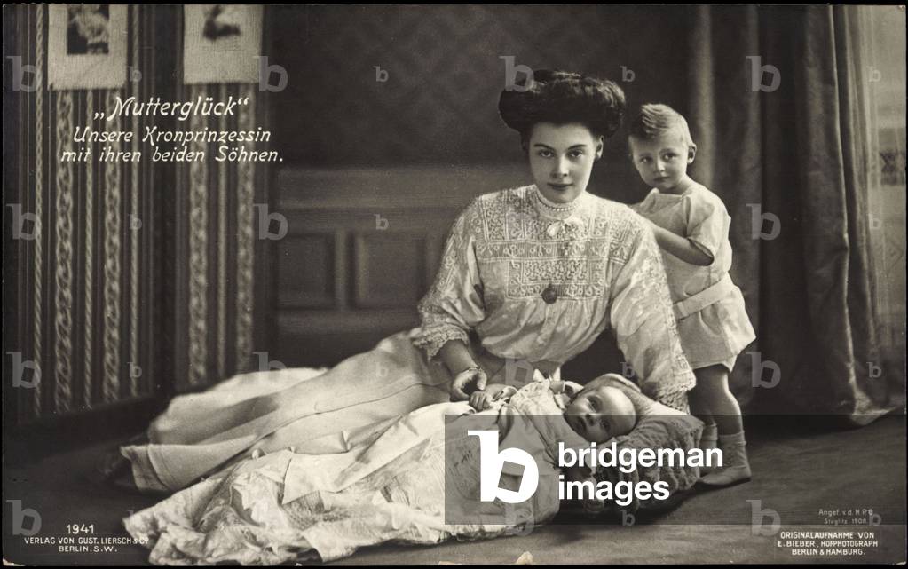 Mother happiness, Cecilie of Prussia with both sons
