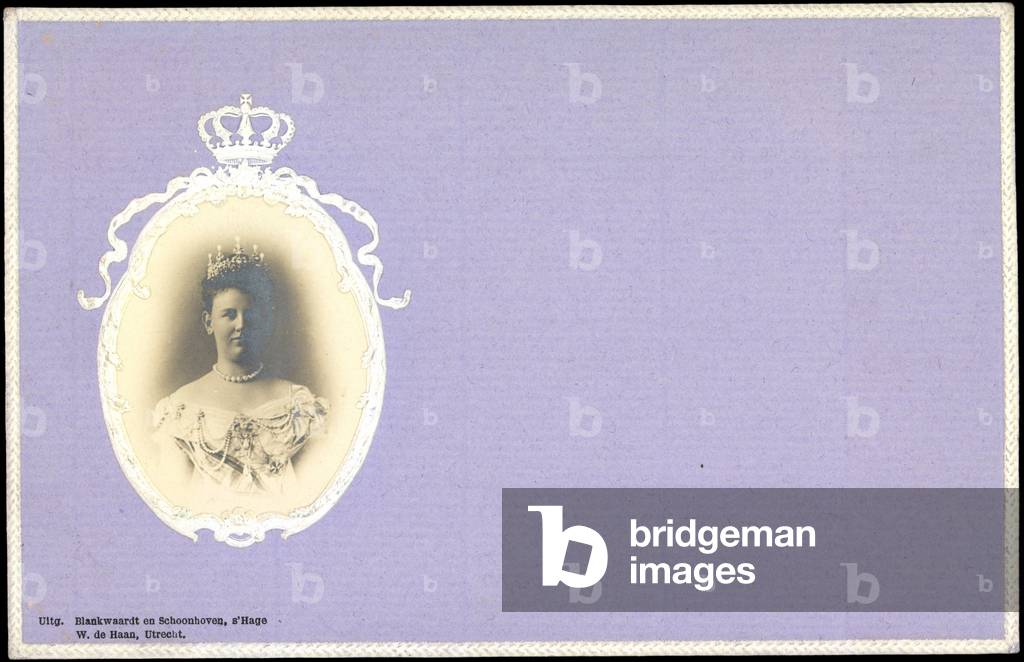 Embossed Mount Queen Wilhelmina, Netherlands