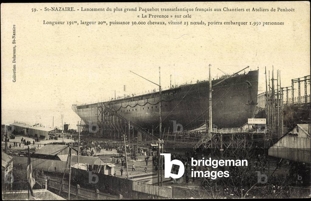 St Nazaire, SGTM, La Provence, Lancement, Werft