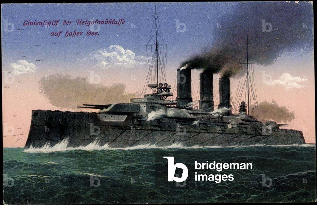 A line ship of the Helgoland class on the high seas