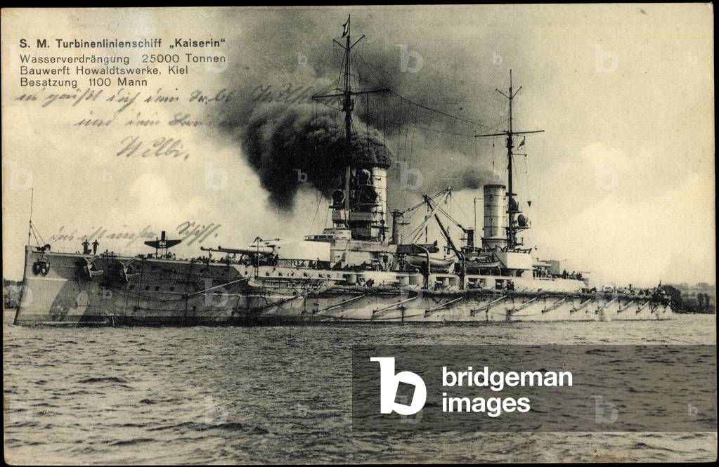 S.M. Turbine Line Ship Empress on the High Sea
