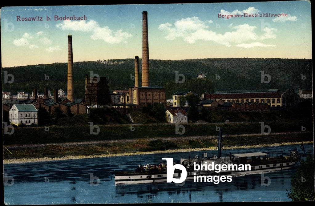 Rosawitz Bodenbach, electricity station, steamer