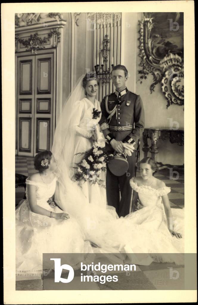 Photo Ak Elisabeth Maria Anna and Ernst Küstner of Bavaria (b/w photo)