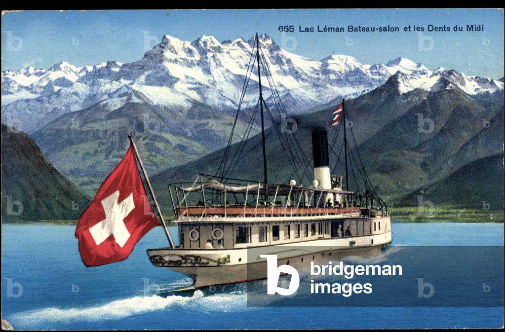 Leman Lake, Salon Boat, Dents du Midi, Salondampfer