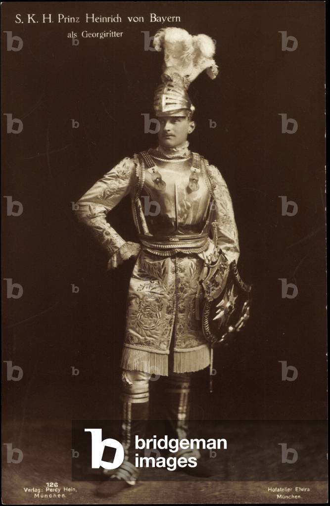 Ak S.K.H. Prince Henry of Bavaria as Georgiknight, Percy Hein 126 (b/w photo)