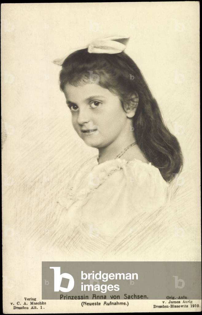Ak Princess Anna of Saxony, Newest photo (b/w photo)
