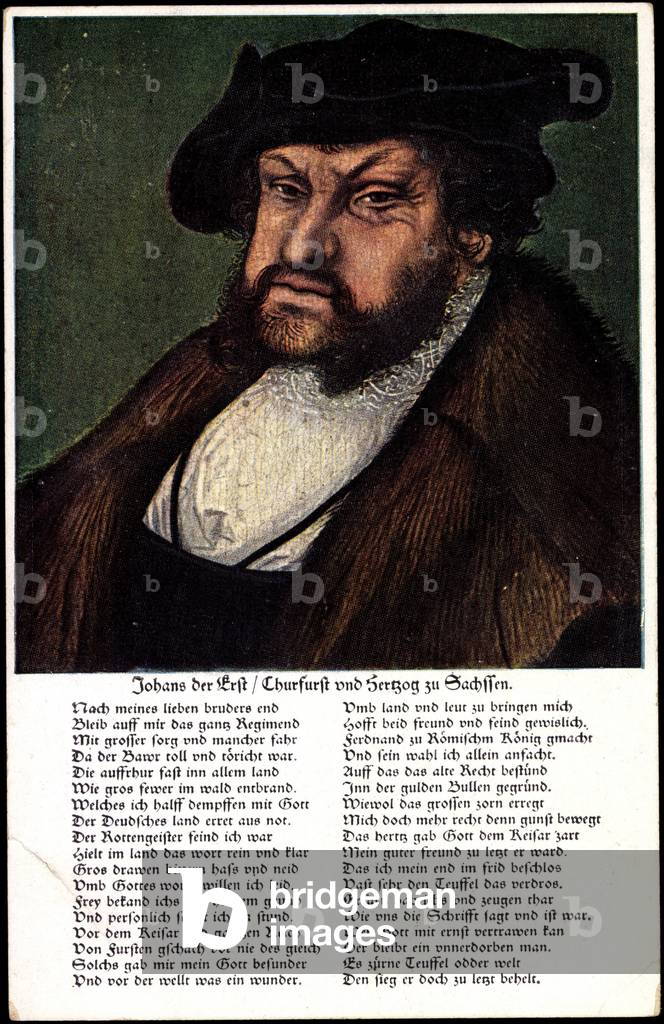 Artist Elector Johann Duke of Saxony, Poem