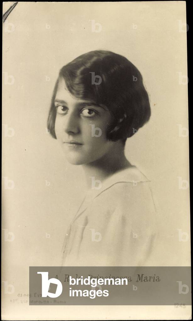 Ak Princess Maria Francesca of Italy, Portrait (b/w photo)