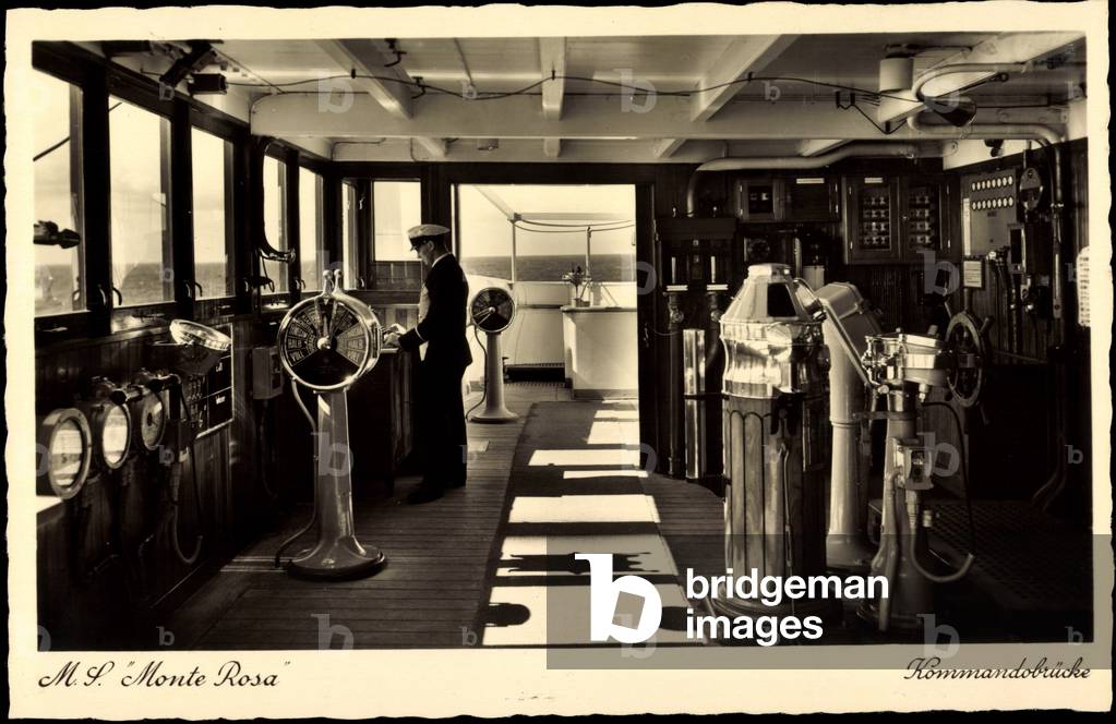 Steamship Monte Rosa, HSDG, navigating bridge