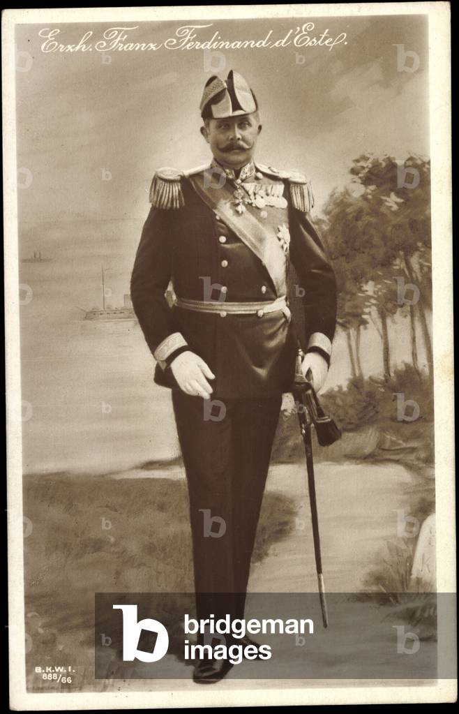 Ak Archduke Franz Ferdinand of Austria Este, uniform, BKWI 888 66 (b/w photo)