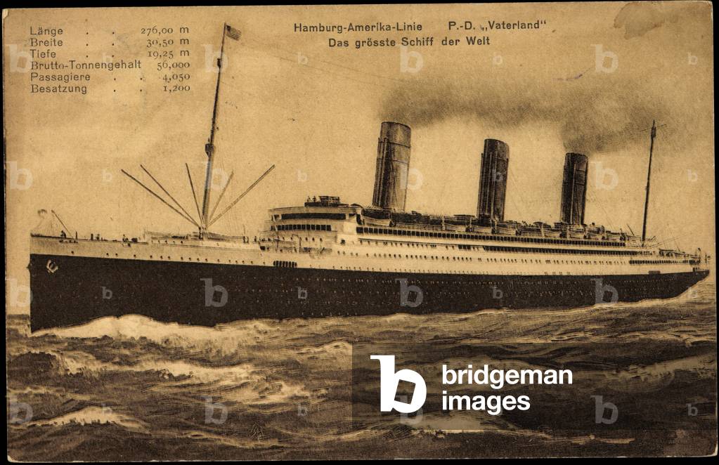 HAPAG, Steamship Fatherland, Largest Ship in the World