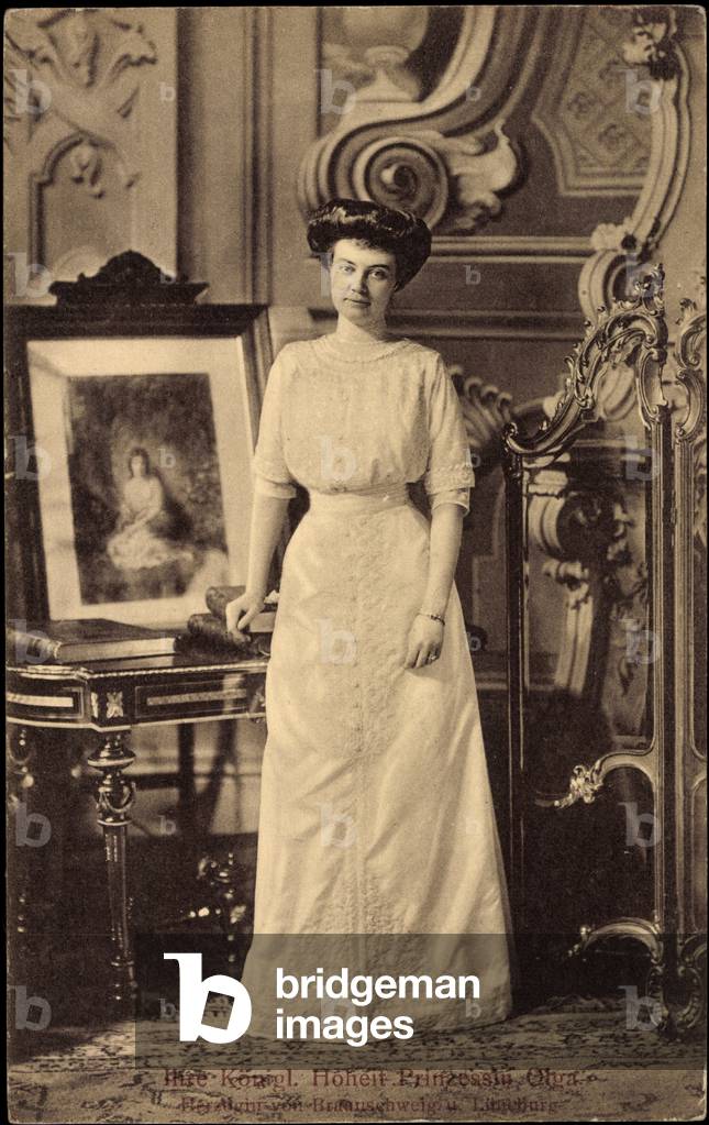 Ak Princess Olga, Duchess of Brunswick, Hanover and Cumberland (b/w photo)