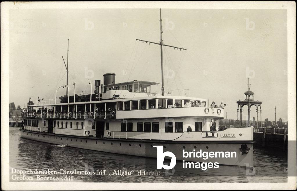 Diesel motor ship Allgäu, Lindau, Lake Constance, ship