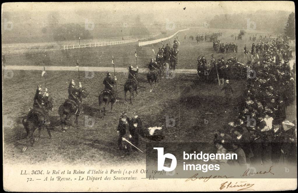 King and Queen of Italy in Paris 1903, Revue