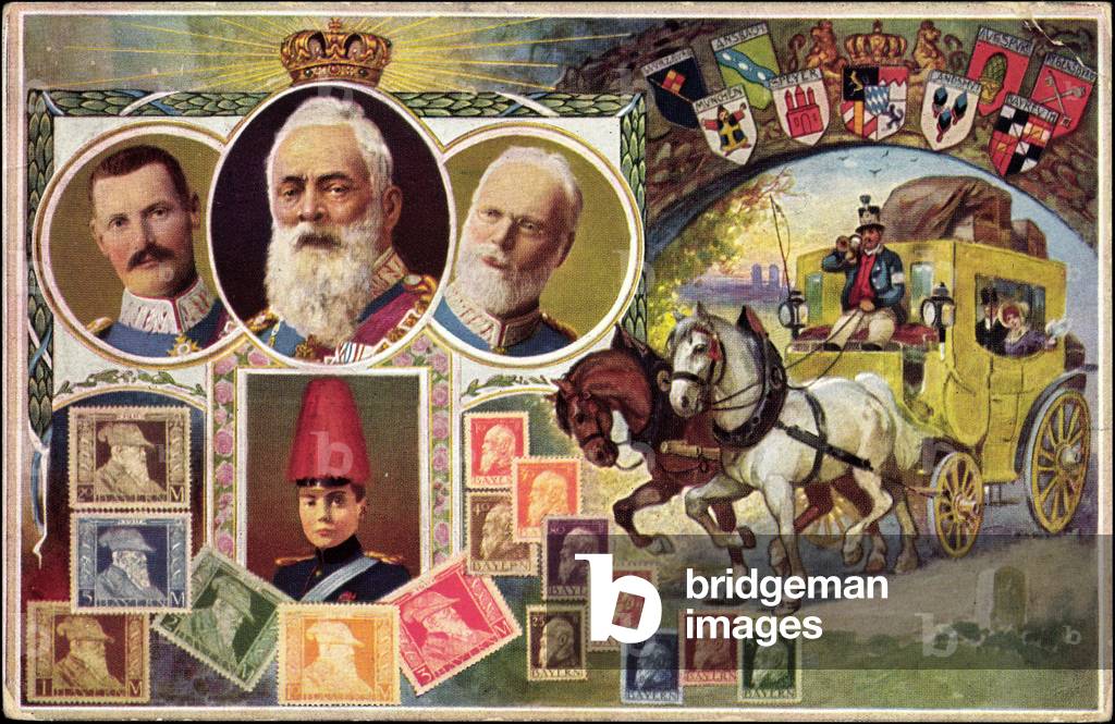 Stamps Germany, Stamps, Coat of Arms, Puller