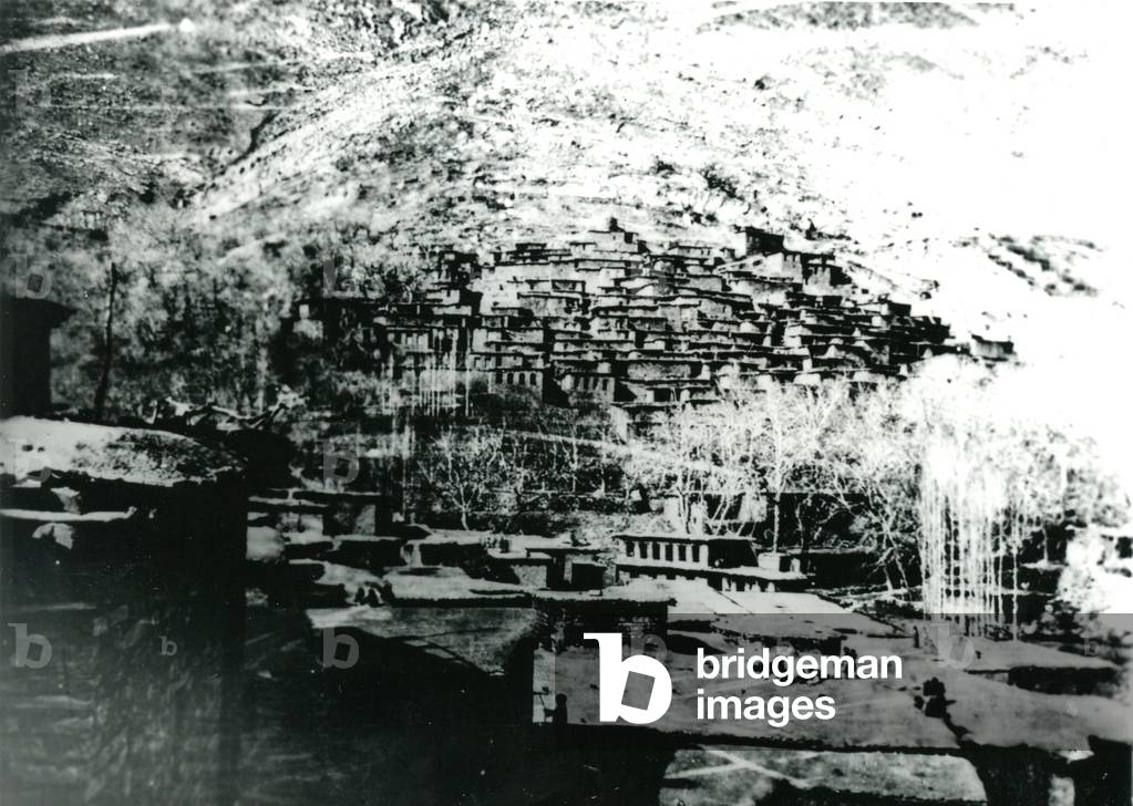 Mountain village, South Kurdistan, Iraq, 1919 (b/w photo)