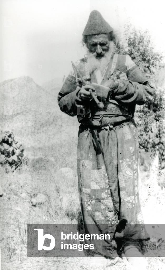 Assyrian priest, Bibadi, Kurdistan, Iraq, 1923 (b/w photo)