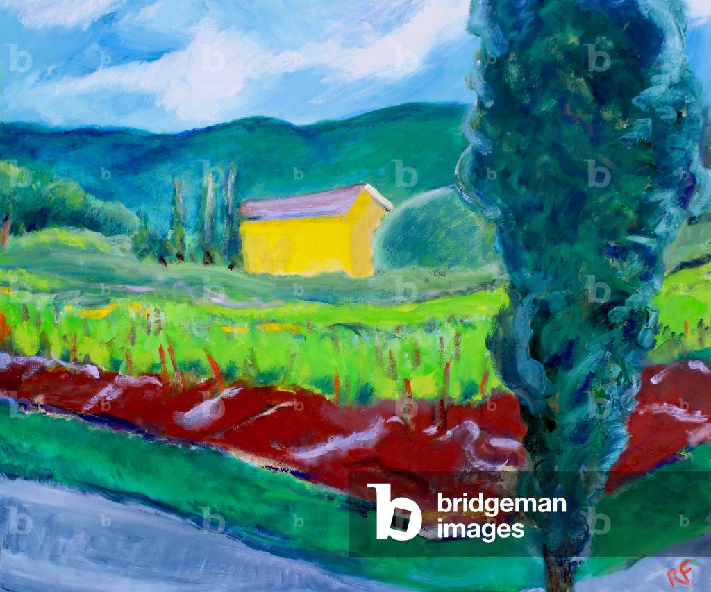 Yellow House, Sonoma, 2017, (oil on canvas)
