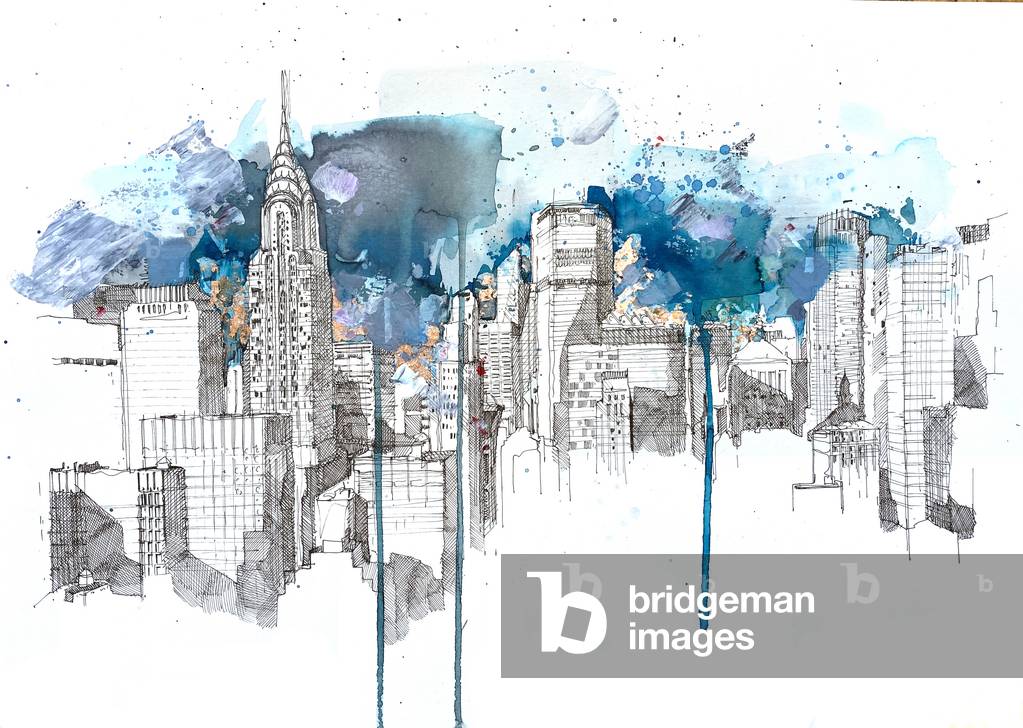 Sweet Dreams New York, 2020 (mixed media on paper)