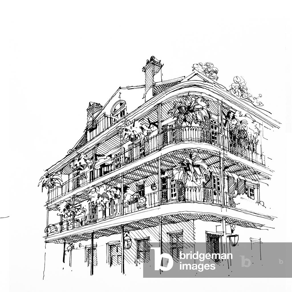 New Orleans, 2020 (ink on paper)
