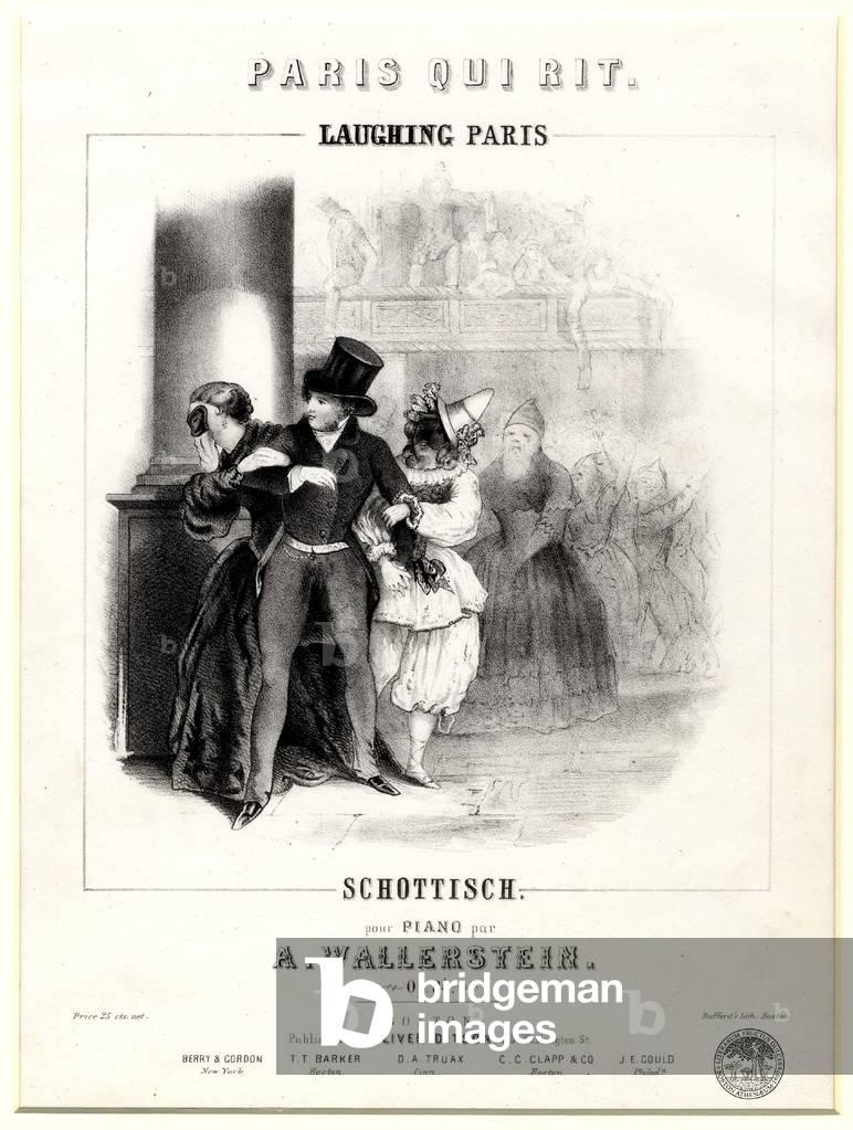 Paris Qui Rit: Laughing Paris, Schottische for Piano, c.1855 (litho)