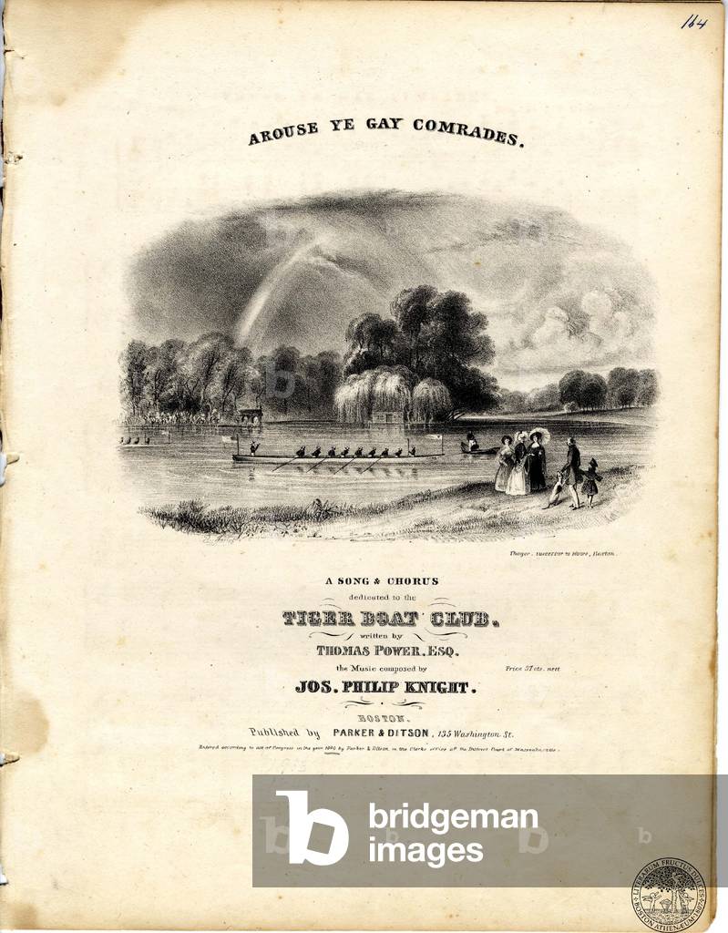 Arouse Ye Gay Comrades. A song and chorus, 1840 (litho)