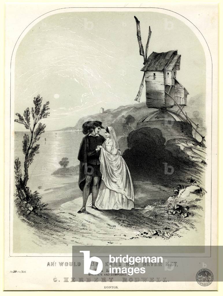Ah! Would Our Eyes Had Never Met, c.1845 (litho)