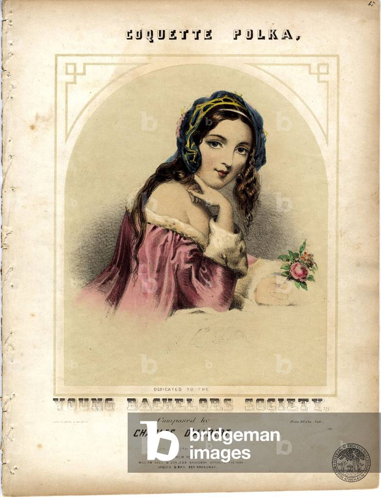 Coquette Polka, c.1855 (colour litho)