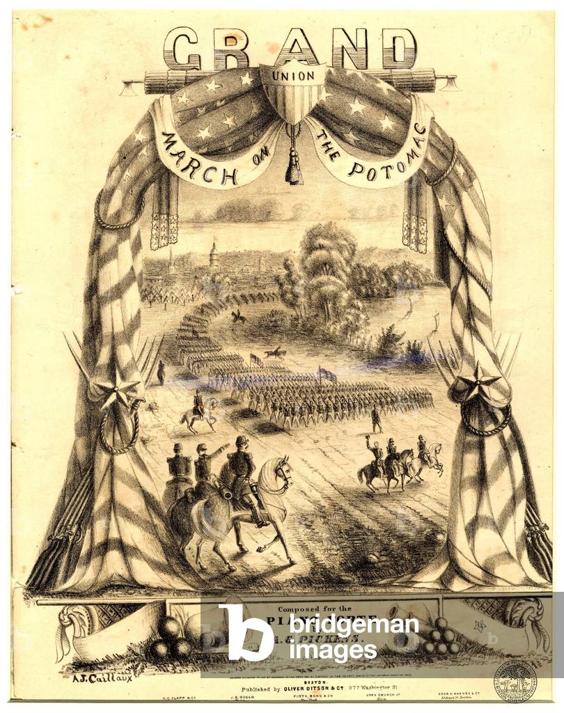 Grand Union March on the Potomac, 1861 (litho)