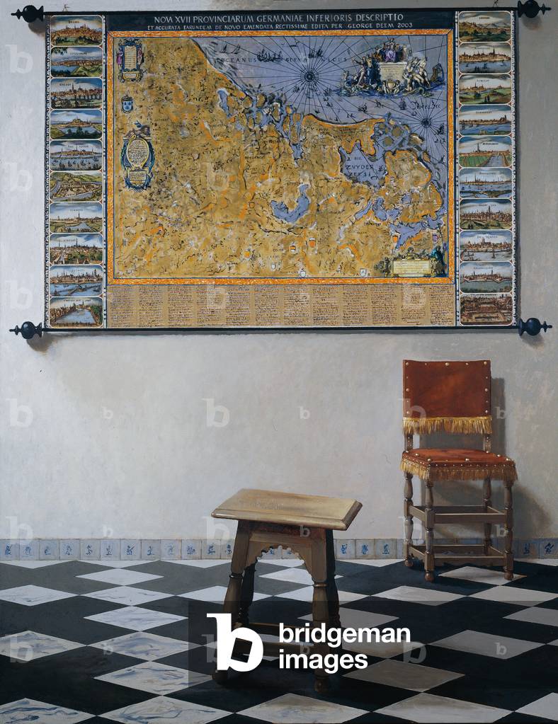 A Stool, A Chair, and a Map, 2003 (oil on canvas)