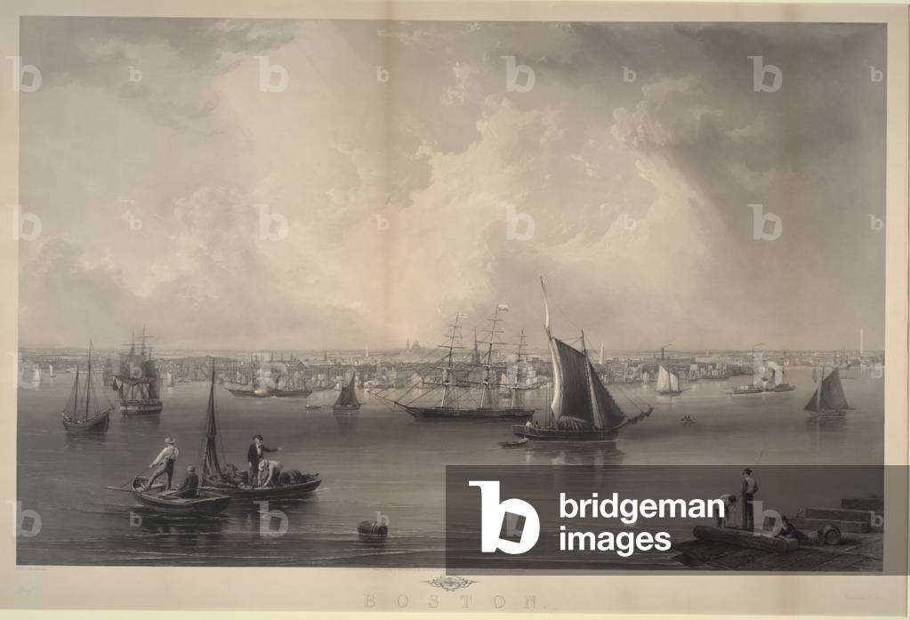 Boston Harbour, 1857 (engraving)