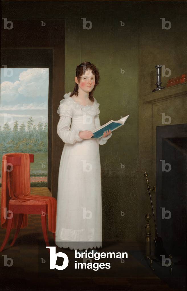 Elvira Sturtevant Thompson, Daughter of the Artist (Elvira Thompson with a Book), c.1820 (oil on canvas)