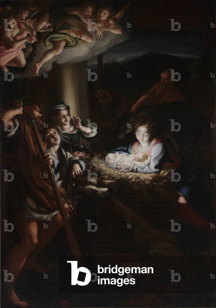 Madonna della Notte (La Notte) (The Nativity) (oil on canvas)