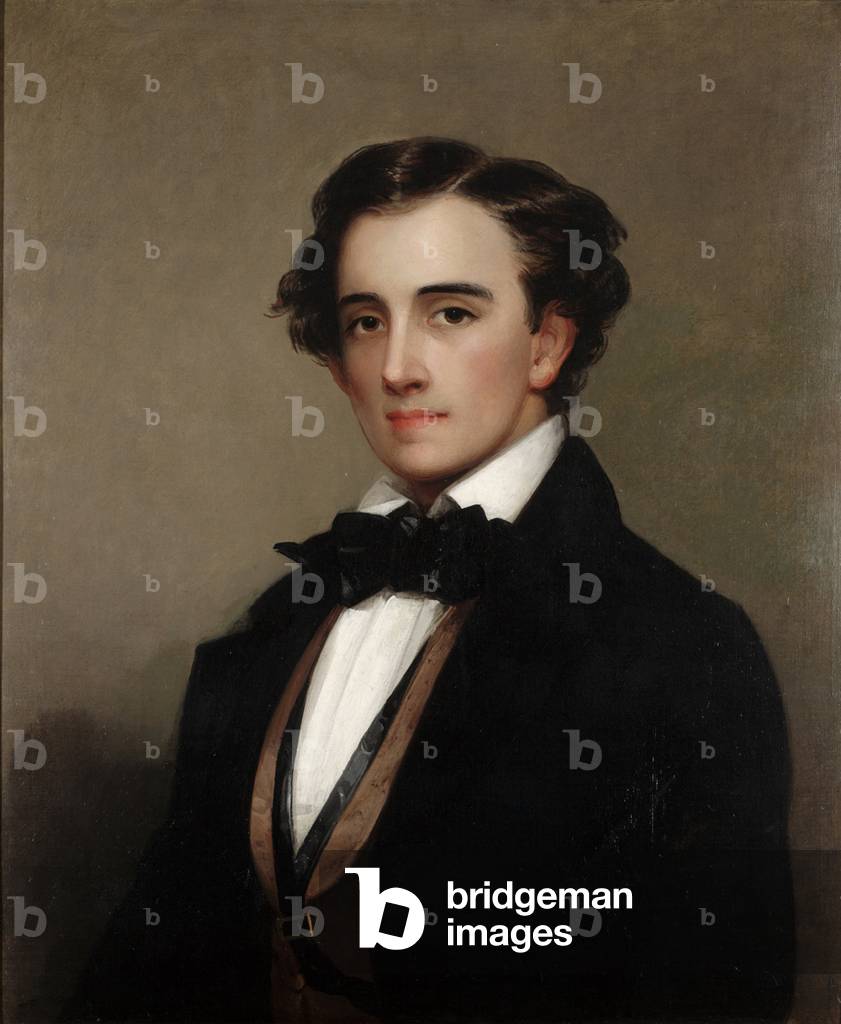 Sigourney Webster Fay, 1855 (oil on canvas, backed by Lucite)