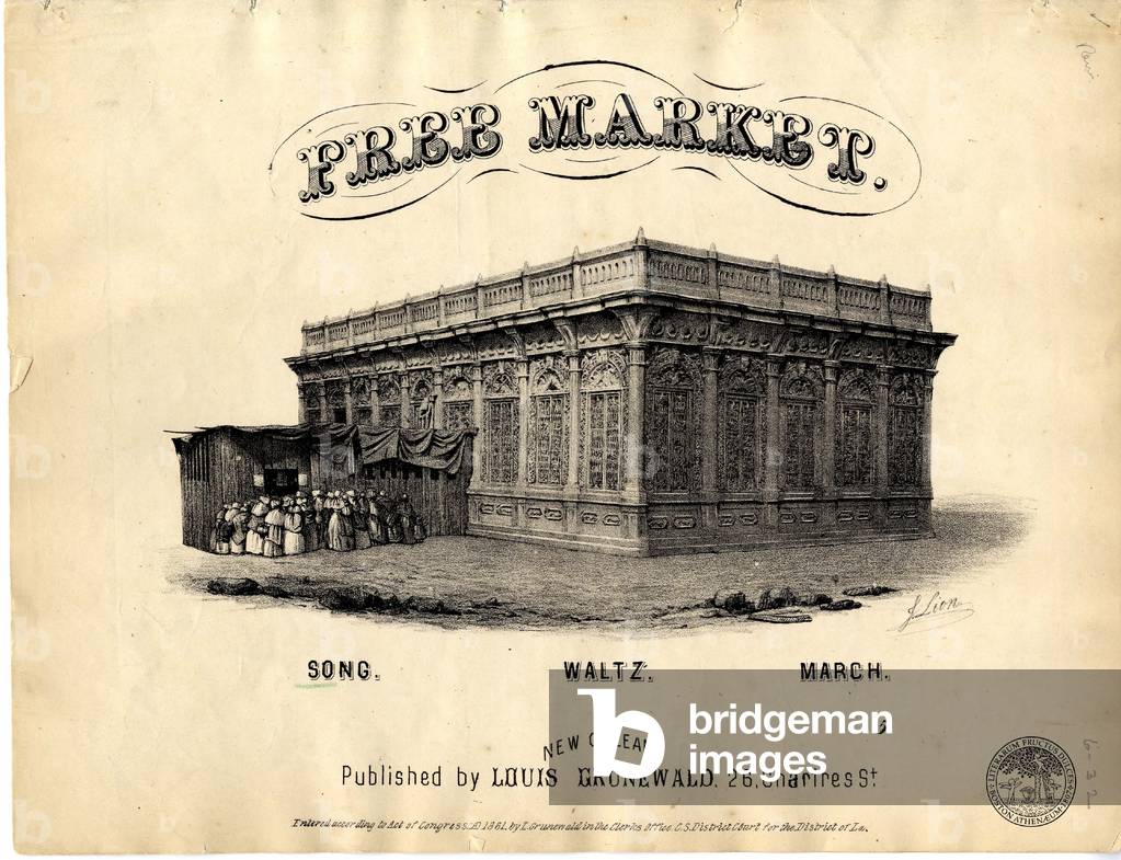 The Free Market, a Local Song , 1861 (litho)