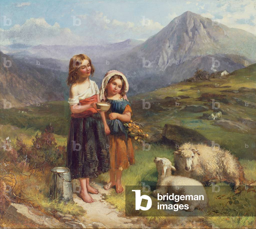 "Auf den walisischen Hügeln", C19. Jahrhundert von George Earl