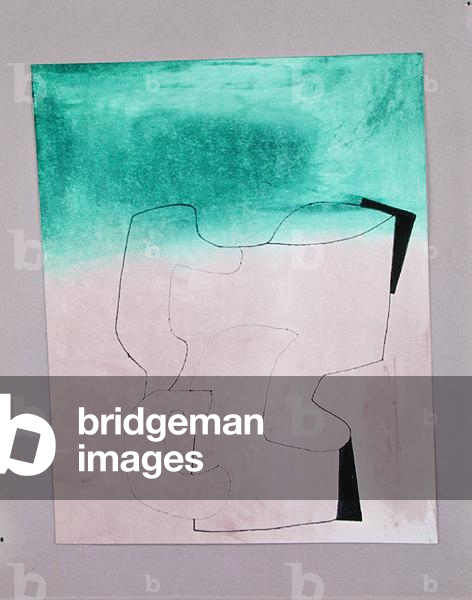 Bild von Zeichnung "April 1978 (grün)", 1978 von Ben Nicholson