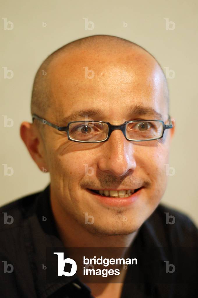 Portrait of Nicolas Offenstadt, French writer. Photography 2007.